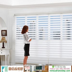 rèm cầu vồng màu trắng rcv09