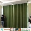rèm vải màu xanh rêu