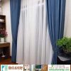 rèm vải màu xanh thẫm cho phòng ngủ