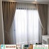 rèm vải màu nâu