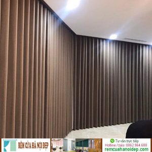 rèm vải màu nâu thẫm