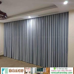 rèm vải màu ghi